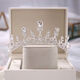 Crown tiara 18 adult gift internet celebrity birthday fairy princess crystal crown bridal tiara high-end new style SN4559 26 styles - silver simple decoration