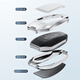Zhengxuan is suitable for Peugeot 5008 key cover 408 men 508L logo 2008 4008 301 car 308 bag 3008 buckle E B folding carbon fiber black (car logo metal buckle)
