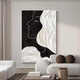Aohan Schwarz-Weiß-Eingang Dekorative Gemälde große Figur Kunstlinien Korridor Korridor Wohnzimmer Hängende Malerei High-End-abstrakte Wandbild JD15843 80*120 (geeignet für 1,0-1,5 Meter breite Wand