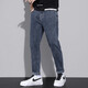 Xiao Xueling Jeans Herren Sommer 2025 Neue dünne Hose Herrenmarke Trendy Marke Straight Lose Hosen vielseitige Männerkleidung 6621 Blau 36