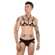 
Lace hollow lingerie gay halter bra men's suit mini vest seduction thong g219 white lace bra + panties S