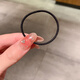 Morning color rubber band headband 100 pieces hair rope hair tie high elastic rubber band hair holder black