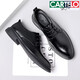 Cartelo weiche Kuhwinkel Winter Herren Lederschuhe Neue Style Pendlergeschäft formelle Schuhe Freizeitanzug Bräutigam Hochzeitsschuhe echtes Leder schwarz 42