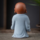 Yuxuan Creative Walker Little Monk Zisha Tea Pet Tea Leak Tea Filter Tea Set Creative All-Porcelain Filter Ornament XWH-Walker Little Monk Lanyi