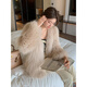 Anyin Anyin raccoon fur double-sided braided fur coat, feminine ladylike fur coat 2023 new style, bean paste color, one size fits all (90-130Jin [Jin equals 0.5kg] same day delivery)
