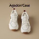 
Agsdon sneakers for women's summer new mesh breathable dissolved waffle shoes for women's casual shoes W151122 Milan 37