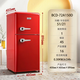 CHIGO Retro Refrigerator Small Double Door Home Rental Color European Internet Celebrity Office Refrigerator Cosmetics Maternal and Infant Breast Milk Powerful Refrigeration Freezing Energy Saving Fresh Preservation 150D with Handle Retro First Class Energy Efficiency Double Door Refrigerator China Red
