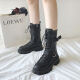 Mei Ben only 20 cm height-enhancing shoes Martin boots cos British style COS special motorcycle boots large size British style showing thin legs upgraded black 38