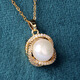 An Feng Zhenghe Jewelry Freshwater Pearl Necklace White Steamed Bun Bead Pearl Necklace Only Model Slightly Flawed 01