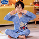 
Disney children's pajamas boys spring and autumn long sleeves pure cotton thin little boy cartoon Spider-Man dinosaur home suit Lapel G1048 plaid Ultraman 10 size [suggested height 105-115cm]