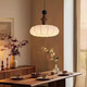 Tiffania Retro Französisch Schlafzimmer Stoff Kronleuchter Muster Chinesische Restaurantbar Tainanyang Romantic Room Hauptlampe AY9898-50 cm Drei-Farben-LED (Walnussfarbe)