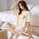 Ai Fangniao Big Children's Pyjamas 12-15 ans pour les femmes en été mince à manches courtes coton pur mignon de style coréen de style coréen de style coréen.