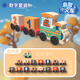 Jiuhao Digital Train Kinderspielzeug 1-jähriger 3-6 Jahre alte Jungen und Mädchen Bildung Große Partikel Frühschulgebaute Bausteine ​​[Zahl + Addition, Subtraktion, Multiplikation und Abteilung] 15 Magnetische Züge
