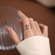 La nouvelle bague de la richesse du nouveau dieu de la richesse de style chinois pour la petite bague de style chinois de style fuxing de style chinois pour offrir à la petite amie du Nouvel An J1585 Little Dieu de la richesse pour la femme Little God of Wealth Ring Femme Little Bouth Adjustable