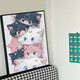 可爱猫咪数字油画diy填充涂色手工手绘系卡通丙烯油彩装饰画 qx12353 30*40cm加厚实木内框+装饰外框(