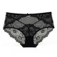 
WHIP BUNNY underwear sexy comfortable hollow women's low waist seductive lace thin breathable briefs bow 9216NK-Black L (suitable for weight 115-130Jin [Jin equals 0.5 kg])