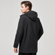 Shanshan trench coat men's autumn business casual commuting to work warm comfortable zipper hooded mid-length top men's blazer