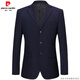 Pierre Cardin brand men's suit suit men's suit men's business suit spring and autumn middle-aged dad's top men's coat wedding black/two-button center slit 165(46/S)