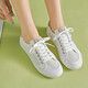 Menschlichem atmungsaktives Mesh-Leinwandschuhe für Frauen Sommer-Netz vielseitige Freizeitbrettschuhe Korean Thin Hollow Student Mesh kleine weiße Schuhe Beige 2575 38