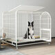 Congteng Dog Cage Indoor Large Dog Medium Bold Square Tube Toilet Border Shepherd Household Six-Sided Golden Retriever Labrador Cage White#Upgraded Three-Sided Full Tube#2.0 Bold Square Tube Style 125*95*110#Suitable for naughty large dogs