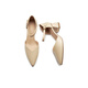 Red Dragonfly Women's Shoes New Pointed Hollow One-Shift Buckle Commuter Single Shoes WFB12040 Bei White 34