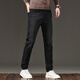 Jeep Spirit Jeans Herren Frühling und Herbst neue koreanische Stil Trendy Brand Elastic Slim Fit Vielseitige kleine Füße plus Samt verdickte lange Hosen Männer 1048 Black Grey plus Samt 28