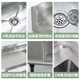 Commercial stainless steel sink with stand kitchen single and double sinks washing dishes and vegetables wash basin with platform canteen thickened version 150*60*80 single pool right platform