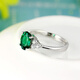 DL 1998 emerald ring 925 silver emerald l green blue crystal ruby l onyx adjustable female blue tanzanite ring