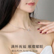 Old silversmith s925 silver transfer bead silver necklace women's Chinese style silver pendant for girlfriend Valentine's Day gift silver clavicle chain