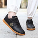 Harroman Tai Chi shoes new soft leather lightweight breathable non-slip beef tendon soles men and women morning exercises and performing martial arts Tai Chi sports shoes 9789 black 36