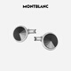 Montblanc MONTBLANC men and women silver round cufflinks 116636 gifts