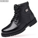 3513 Cruiser Military Hook Men's Cotton Shoes Genuine Leather Men's Boots Wool High Top Special Forces Combat Boots Winter Fur Shoes Men's Military Training Supplies Military Fans 3519 Black Single Shoes 38