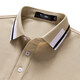 Sieben Wolf T-Shirt Herren kurzärmelig coole Baumwolle Sommer Polo Basishemd Herren-Farbe Einfaches Business Casual Short T. Männer Top 701 (Khaki) -6869 Modell 175/92A (XL)