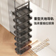 Qianju kitchen cabinet high cabinet pull basket pull pull type high-deep pull basket big monster refrigerator side gap narrow gap snack pull basket 51 depth-200 cabinet 5th floor (height 1585-1885mm)