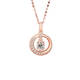 Fat Donglai's same style 18K color gold necklace pendant rose gold Xingyue AU750 light luxury clavicle chain niche design 18K necklace + gift box