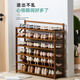 Zhushanxia Wohnheimschuh Rack Haushaltstür mehrschichtiger Installationsfreier Schuhschrank bodenhörigem Lager Rack einfacher Aufbewahrungsschrank Schuh-Aufbewahrungszimmer [keine Installationsverstärkung und Upgrade] Mountain Tee Farbe 3-Layer 50 cm lang