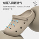Puxi Dong Crocs Men's Summer Flat Heel Thick Sole Slippers Baotou Anti-Slip Outer Wear Beach Couple Style Sandals Men Khaki 42-43