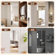 Dexu Ganzkörperspiegel Garderobe Dressing Spiegel Kleiderschrank Kontakt Patch Schrank Spiegel Sticking Türanpassungsspiegel Schlafsaal und anderer Körperspiegel Sticking Glasspiegel abgerundet Ecke 40*150 [HD-Bildgebung]