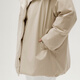 
LESS winter double-sided white duck down jacket for women's design warm mid-length drawstring jacket 2NAC12530 260/meat khaki L