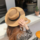 Jincheng French Bowler Bowler Hat Internet Ins Celebridades Ins Mujeres Primavera y Summer Sol Viajes Viajes Viajes Retro Sunshade Straw Sombrero MA114 (2) Correa de sombrero beige One Tamaño (54-60 cm)
