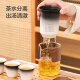 Jiabai travel tea set outdoor portable kung fu tea set glass teapot ceramic tea cup one pot three cups
