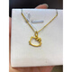 Chenru gold hollow cat head pendant sweet and cute HelloKitty999 pure gold plated necklace 24K clavicle chain cat
