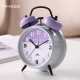 Timess jam alarm anak-anak kreatif bisu jam alarm kecil kartun siswa jam samping tempat tidur bercahaya bisu bel kuarsa mekanik malas jam alarm PT831-2 ungu