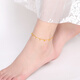 Saturday blessing yellow 18K gold anklet women's flower anklet KH084781 yellow 18K gold 21+3cm birthday gift