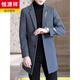 Hengyuanxiang Neues Wollmantel für Männer mit mittlerer Herbst und Winter Wollmantel Slim Revers Black Windbreaker vielseitiger Schwarz plus Baumwollbrief M [empfohlen, 90-105 Jin zu tragen [Jin gleich 0,5 kg] um]