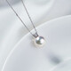 Princess Akoya Pearl Pendant of Tahiti 8.5-9mm 18K gold diamond round bright seawater pearl necklace