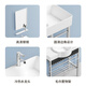 Cuenca de lavado de Balcón Chuangbang soporte de acero inoxidable de acero inoxidable Cuenca de lavado montada en el piso Mesa de lavado de baño pequeña sin golpes de 4837 cm + soporte + riego