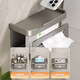 Shengbei Pinchuang bathroom tissue box wall-mounted paper towel holder patch extended gun gray double-sided paper towel holder