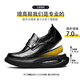 Chint business casual leather shoes heightening air cushion thick-soled loafers one-step inner heightening leather shoes men JZ0216 black 40