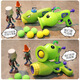 
Genuine Plant vs. Zombies Children's Toy Gun Gift Box Pea Corn Cannon Shooter Soft Glue Cannonball Pneumatic Gun 686-189 Double Gun Combination + Zombie Doctor